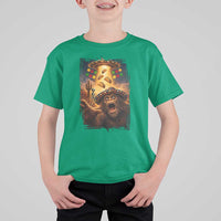 Funny Bigfoot Alien Selfie T Shirt For Kid Cinco De Mayo Party Gift