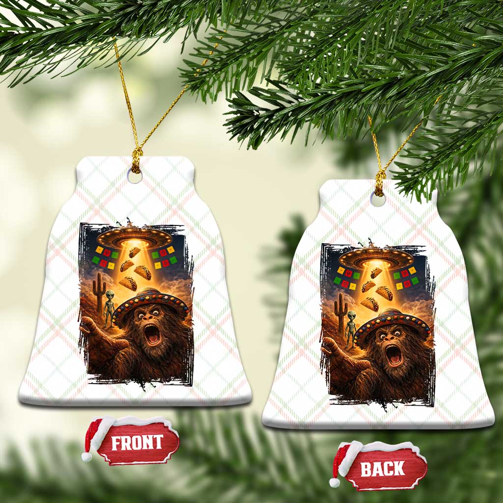 Funny Bigfoot Alien Selfie Ceramic Ornament Cinco De Mayo Party Gift