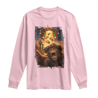 Funny Bigfoot Alien Selfie Long Sleeve Shirt Cinco De Mayo Party Gift
