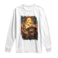 Funny Bigfoot Alien Selfie Long Sleeve Shirt Cinco De Mayo Party Gift