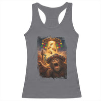 Funny Bigfoot Alien Selfie Racerback Tank Top Cinco De Mayo Party Gift