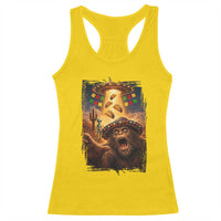 Funny Bigfoot Alien Selfie Racerback Tank Top Cinco De Mayo Party Gift