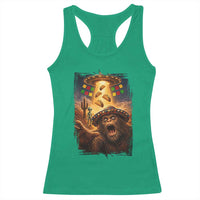Funny Bigfoot Alien Selfie Racerback Tank Top Cinco De Mayo Party Gift