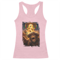Funny Bigfoot Alien Selfie Racerback Tank Top Cinco De Mayo Party Gift