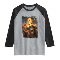 Funny Bigfoot Alien Selfie Raglan Shirt Cinco De Mayo Party Gift