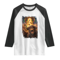 Funny Bigfoot Alien Selfie Raglan Shirt Cinco De Mayo Party Gift