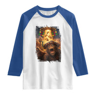 Funny Bigfoot Alien Selfie Raglan Shirt Cinco De Mayo Party Gift