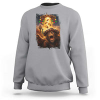Funny Bigfoot Alien Selfie Sweatshirt Cinco De Mayo Party Gift