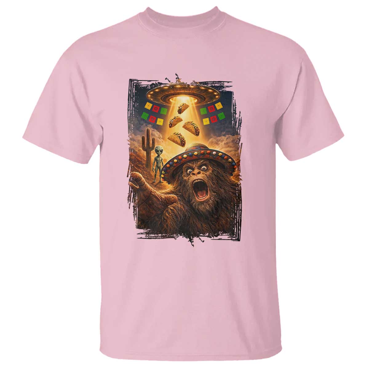 Funny Bigfoot Alien Selfie T Shirt Cinco De Mayo Party Gift
