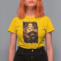 Funny Bigfoot Alien Selfie T Shirt For Women Cinco De Mayo Party Gift