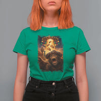 Funny Bigfoot Alien Selfie T Shirt For Women Cinco De Mayo Party Gift