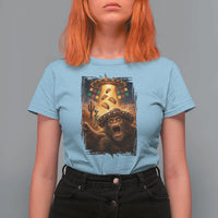 Funny Bigfoot Alien Selfie T Shirt For Women Cinco De Mayo Party Gift