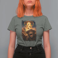 Funny Bigfoot Alien Selfie T Shirt For Women Cinco De Mayo Party Gift