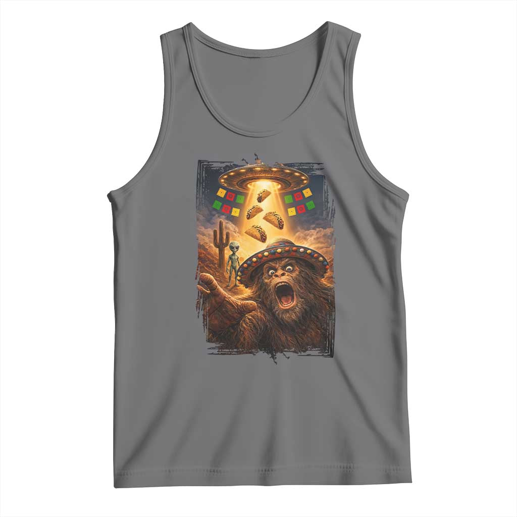 Funny Bigfoot Alien Selfie Tank Top Cinco De Mayo Party Gift