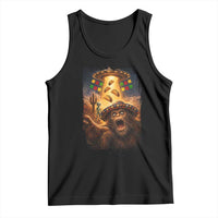 Funny Bigfoot Alien Selfie Tank Top Cinco De Mayo Party Gift