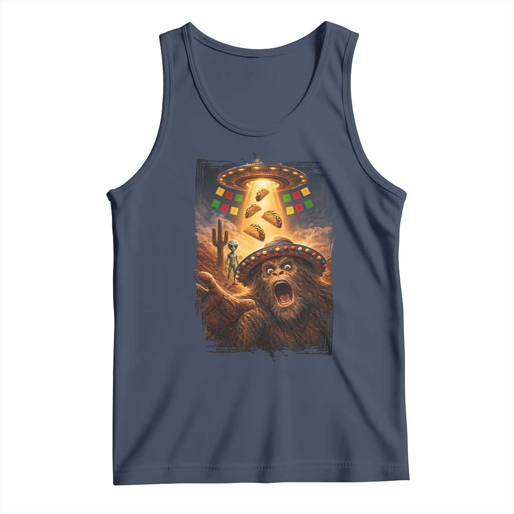 Funny Bigfoot Alien Selfie Tank Top Cinco De Mayo Party Gift