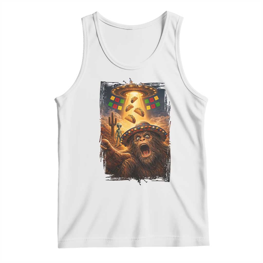 Funny Bigfoot Alien Selfie Tank Top Cinco De Mayo Party Gift