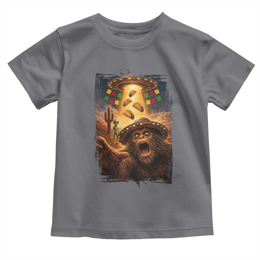 Funny Bigfoot Alien Selfie Toddler T Shirt Cinco De Mayo Party Gift
