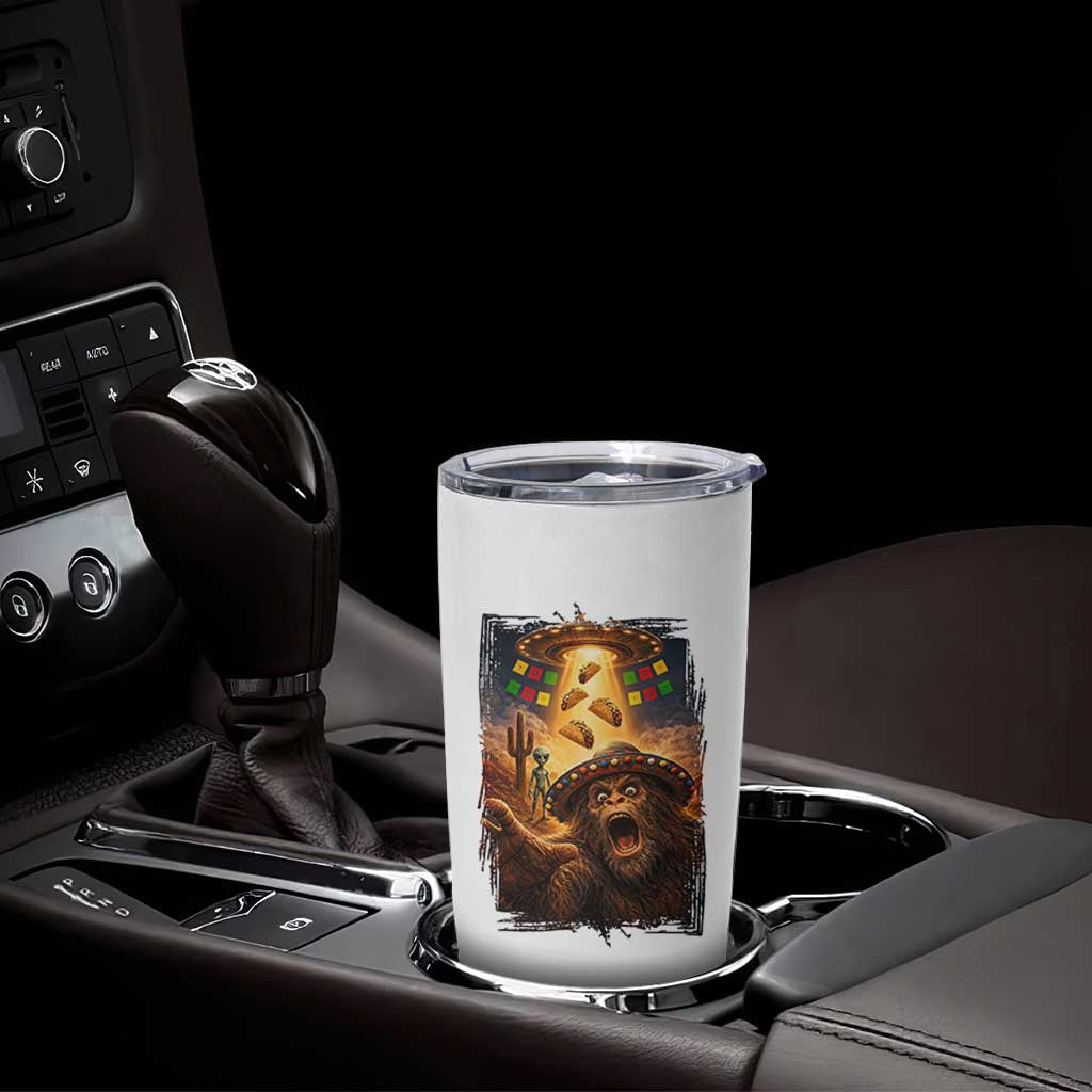Funny Bigfoot Alien Selfie Tumbler Cup Cinco De Mayo Party Gift