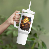 Funny Bigfoot Alien Selfie Tumbler With Handle Cinco De Mayo Party Gift