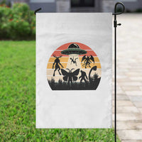 Retro Sunset Cryptid Squad Garden Flag Cryptid Lover Gift