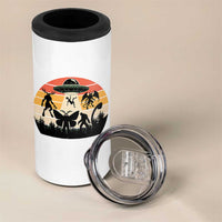 Retro Sunset Cryptid Squad 4 in 1 Can Cooler Tumbler Cryptid Lover Gift