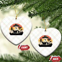 Retro Sunset Cryptid Squad Ceramic Ornament Cryptid Lover Gift