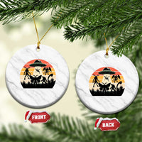 Retro Sunset Cryptid Squad Ceramic Ornament Cryptid Lover Gift