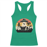 Retro Sunset Cryptid Squad Racerback Tank Top Cryptid Lover Gift