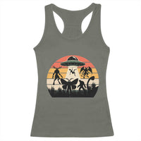 Retro Sunset Cryptid Squad Racerback Tank Top Cryptid Lover Gift