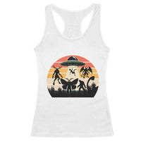 Retro Sunset Cryptid Squad Racerback Tank Top Cryptid Lover Gift