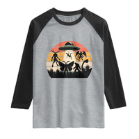 Retro Sunset Cryptid Squad Raglan Shirt Cryptid Lover Gift