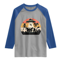 Retro Sunset Cryptid Squad Raglan Shirt Cryptid Lover Gift