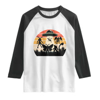 Retro Sunset Cryptid Squad Raglan Shirt Cryptid Lover Gift
