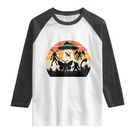 Retro Sunset Cryptid Squad Raglan Shirt Cryptid Lover Gift