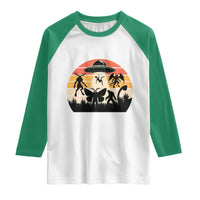 Retro Sunset Cryptid Squad Raglan Shirt Cryptid Lover Gift