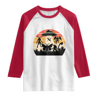 Retro Sunset Cryptid Squad Raglan Shirt Cryptid Lover Gift