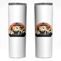 Retro Sunset Cryptid Squad Skinny Tumbler Cryptid Lover Gift