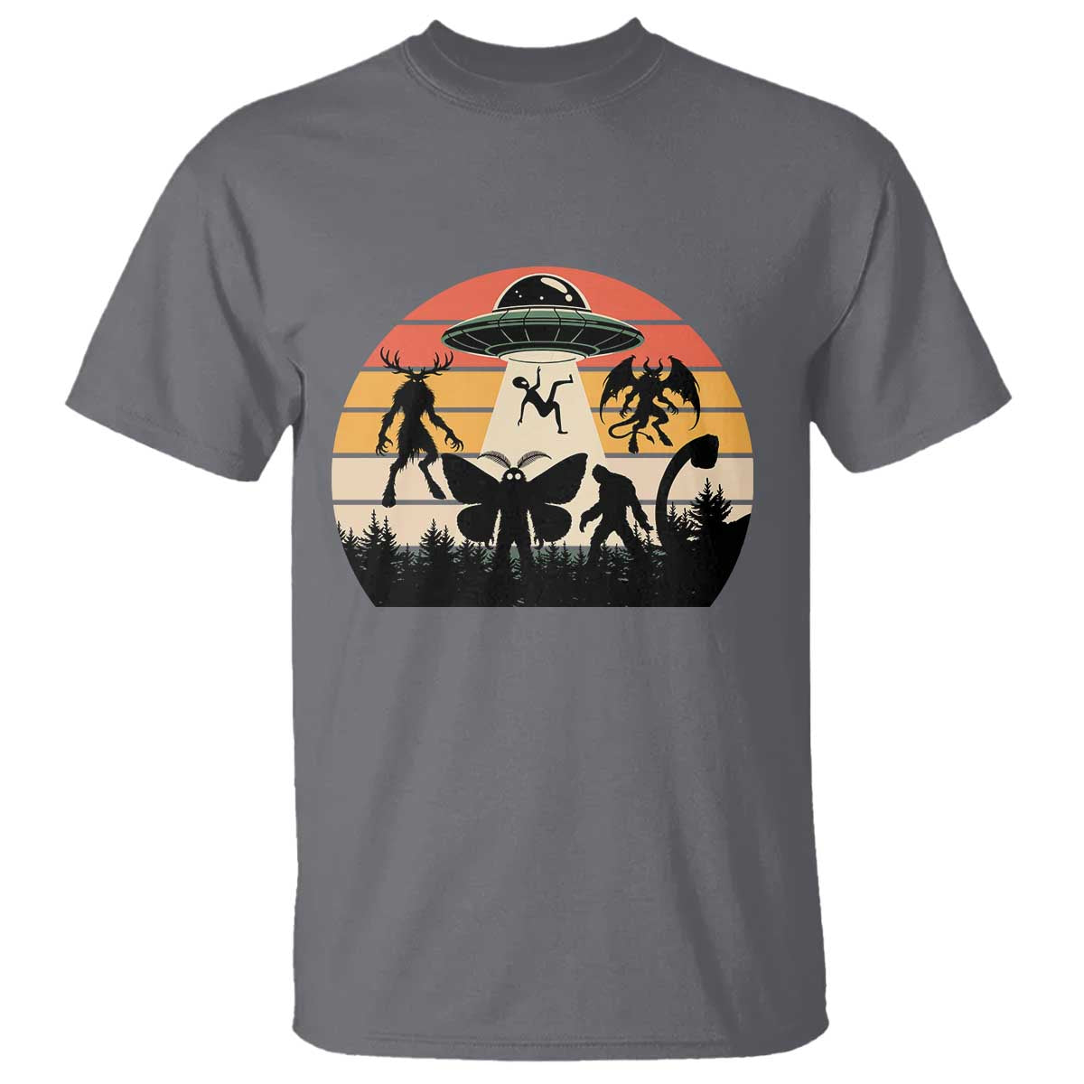 Retro Sunset Cryptid Squad T Shirt Cryptid Lover Gift