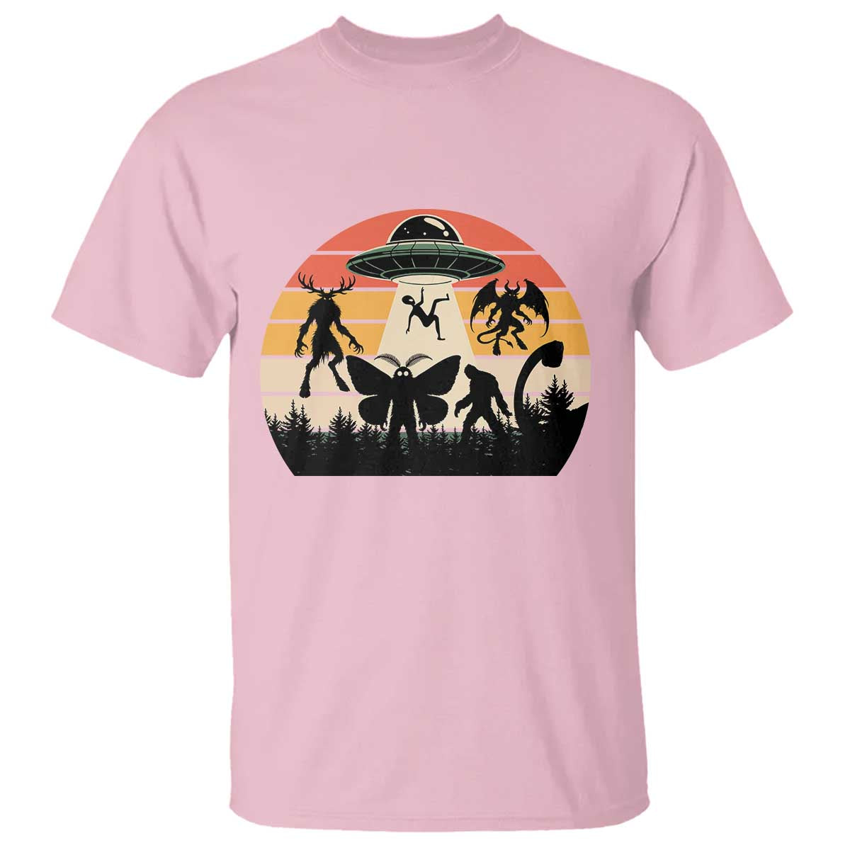 Retro Sunset Cryptid Squad T Shirt Cryptid Lover Gift