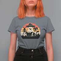 Retro Sunset Cryptid Squad T Shirt For Women Cryptid Lover Gift