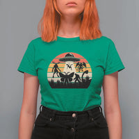 Retro Sunset Cryptid Squad T Shirt For Women Cryptid Lover Gift
