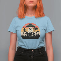 Retro Sunset Cryptid Squad T Shirt For Women Cryptid Lover Gift