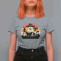 Retro Sunset Cryptid Squad T Shirt For Women Cryptid Lover Gift