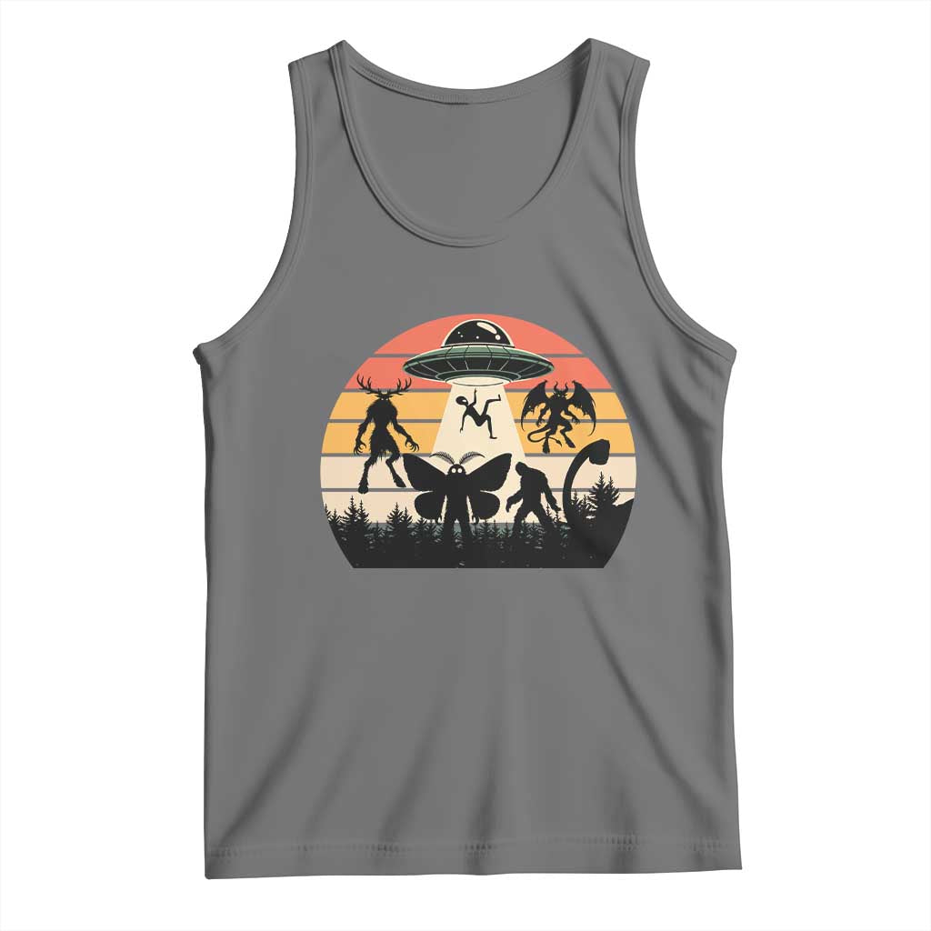 Retro Sunset Cryptid Squad Tank Top Cryptid Lover Gift