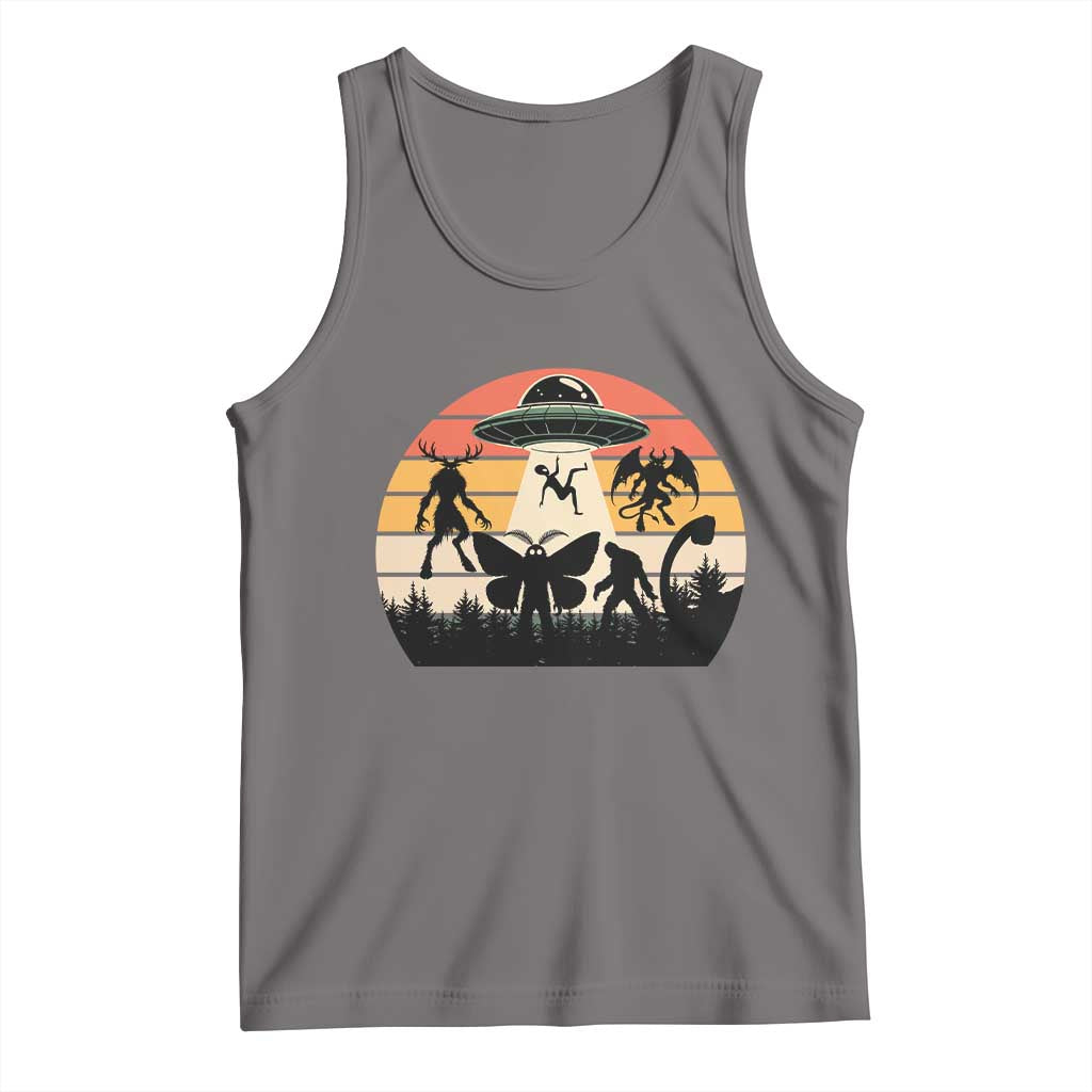 Retro Sunset Cryptid Squad Tank Top Cryptid Lover Gift
