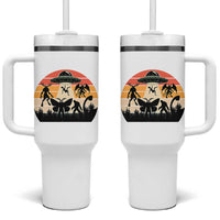 Retro Sunset Cryptid Squad Tumbler With Handle Cryptid Lover Gift