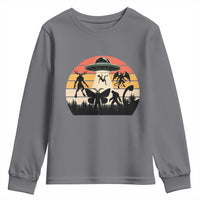 Retro Sunset Cryptid Squad Youth Sweatshirt Cryptid Lover Gift