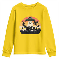 Retro Sunset Cryptid Squad Youth Sweatshirt Cryptid Lover Gift
