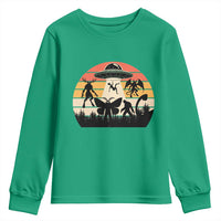Retro Sunset Cryptid Squad Youth Sweatshirt Cryptid Lover Gift